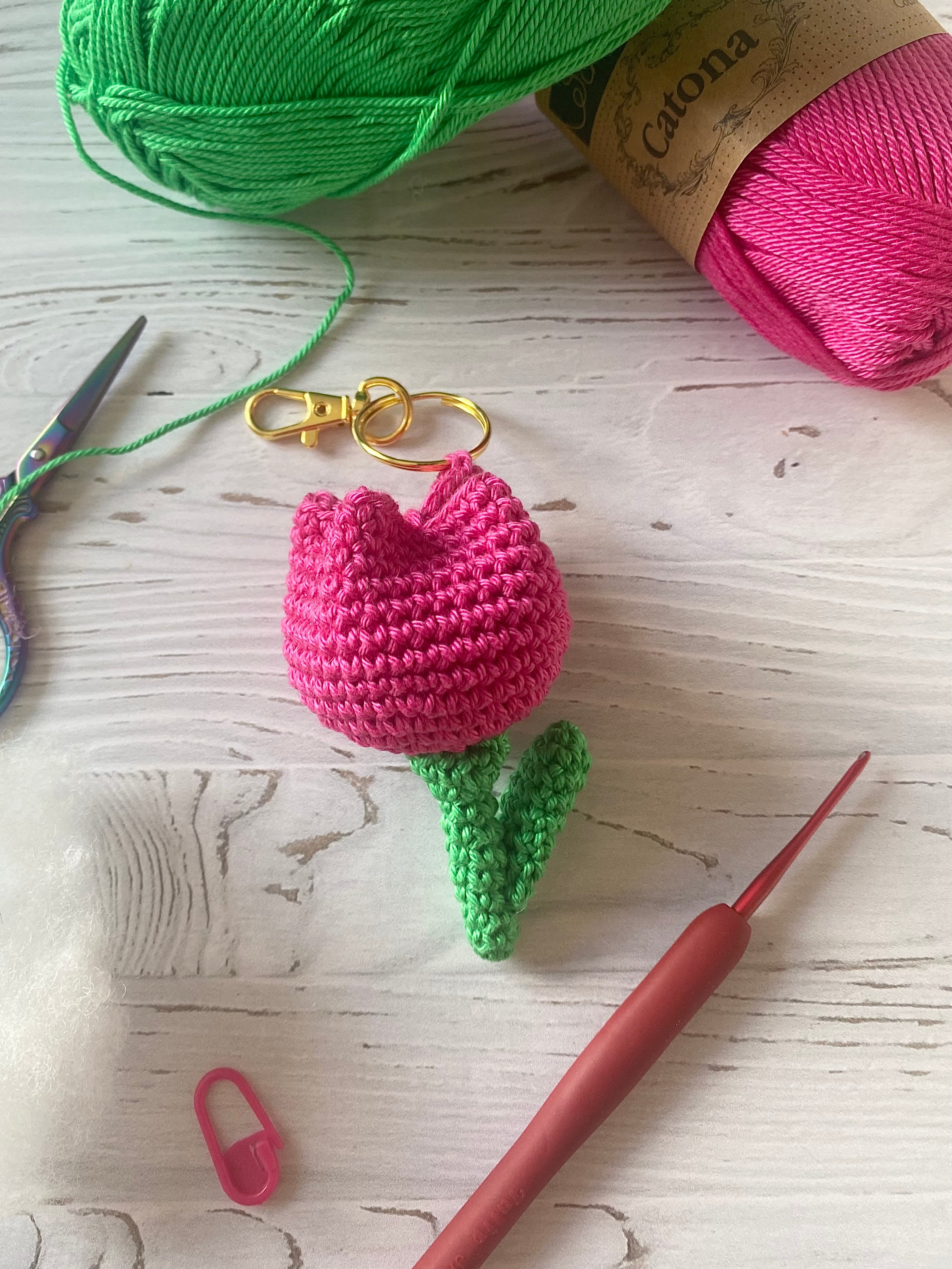 Kit crochet « le porte clé tulipe »