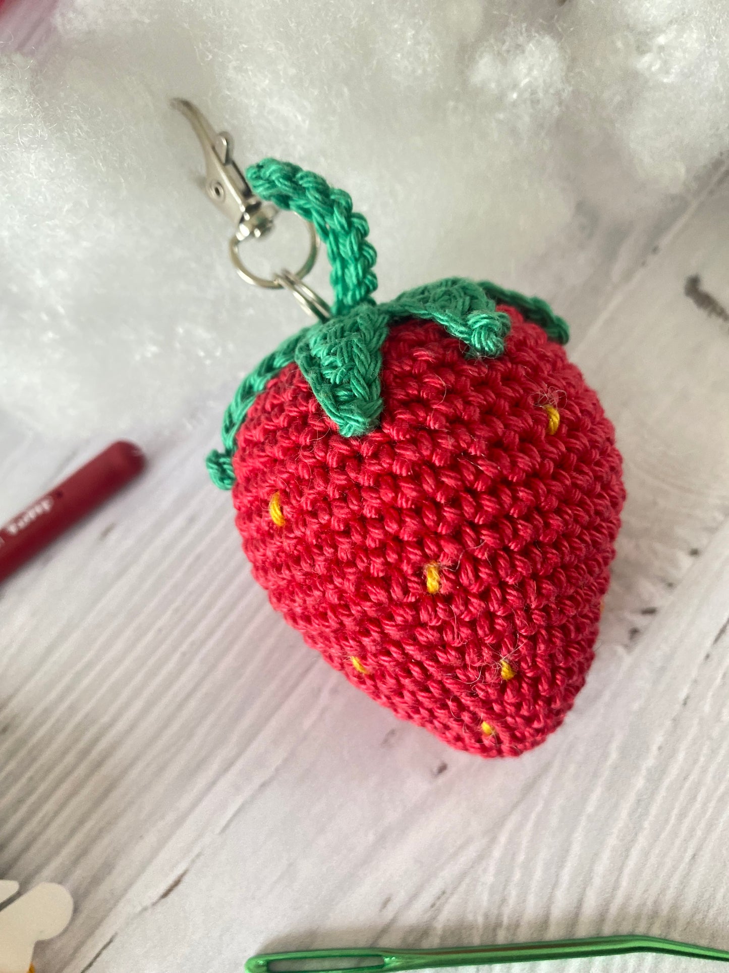 Tutoriel « Mon porte-clef fraise 🍓 »